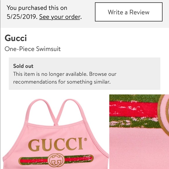 Gucci kids swimsuit size 6-9mo - Picture 3 of 4